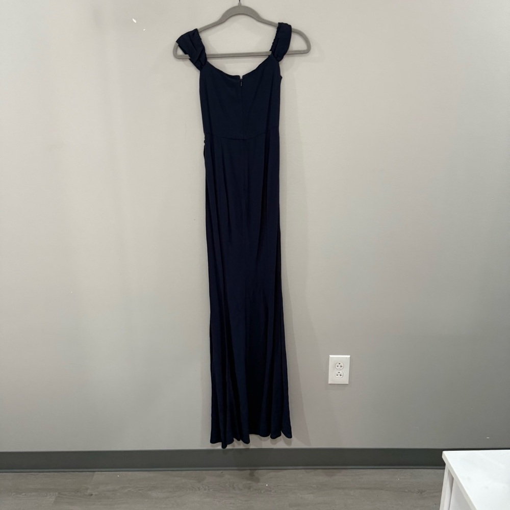 NWT Reformation Dress Marilyn Maxi Off The Shoulder in Navy - Picture 6 of 9